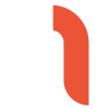 Navy Orange Minimalist D Alphabet Logo